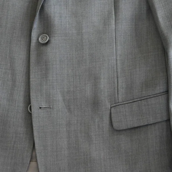 Caravelli 44L 36x34 Gray Sharkskin Super 150s Mens Jacket‎ Pants Suit